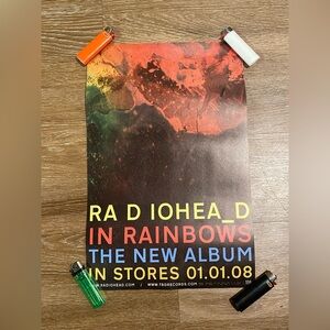 Authentic RADIOHEAD IN RAINBOWS Promo Art Print Poster